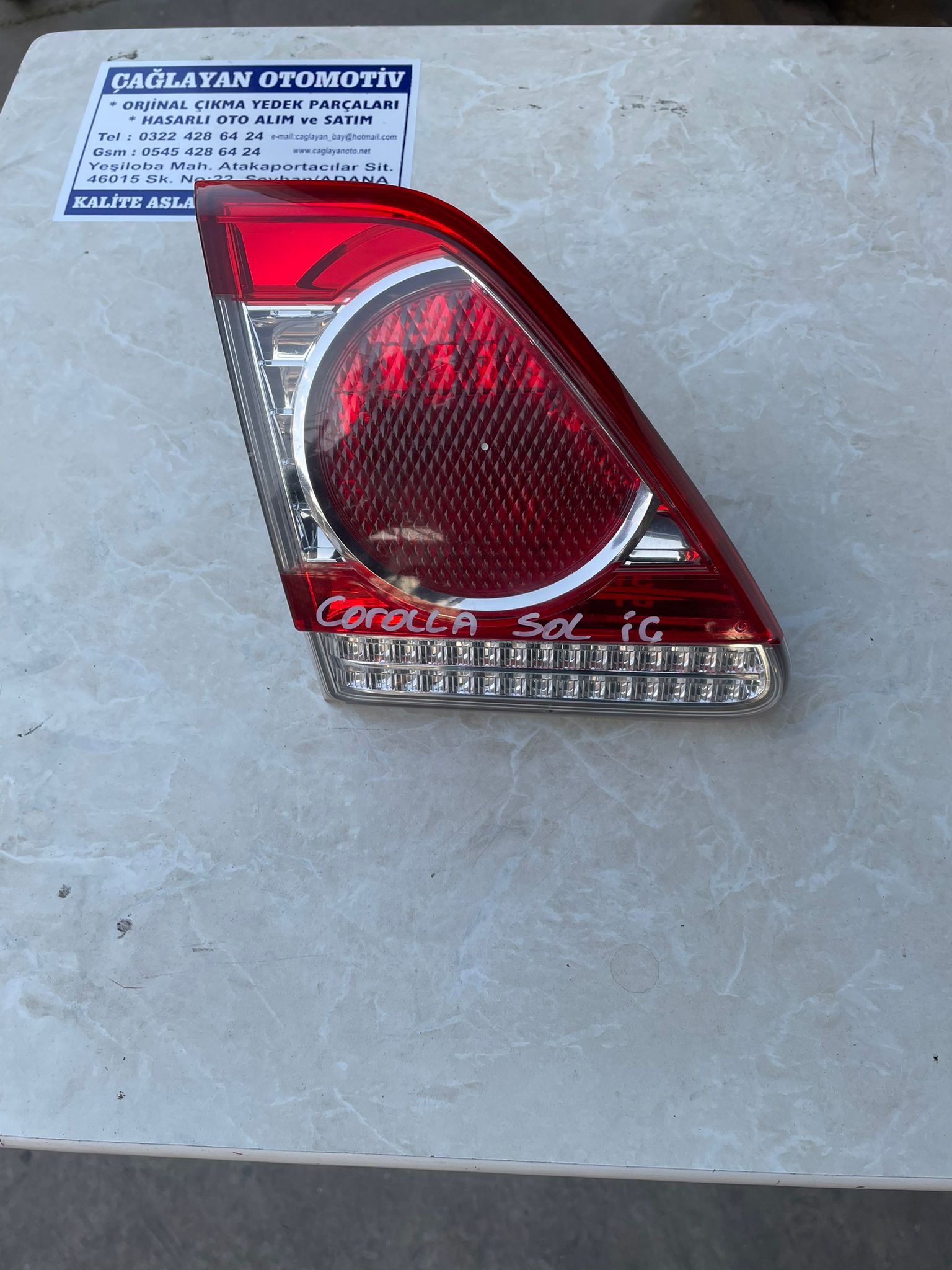 Toyota Corolla Sol İç Stop